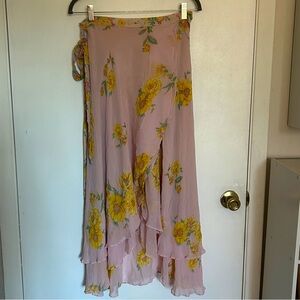 Pink Floral Zara Wrap Skirt